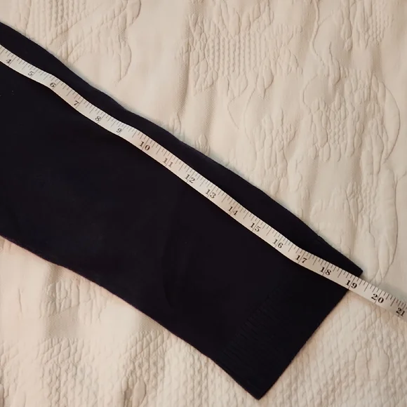 Christopher & Banks Navy Blue Cardigan with White Floral Accents - Picture 6 of 9